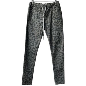 Brand Bazar Green Animal Print stretch cord joggers Sz One Size